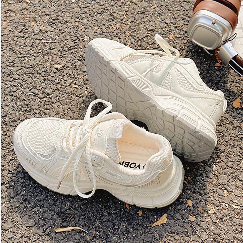 New autumn women's shoes dad shoes breathable mesh niche versatile platform sports shoes casual shoes