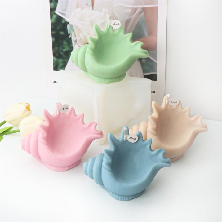 Conch Shaped Candle Mold for DIY Candle Soap Plasters Chocolate Home Decor