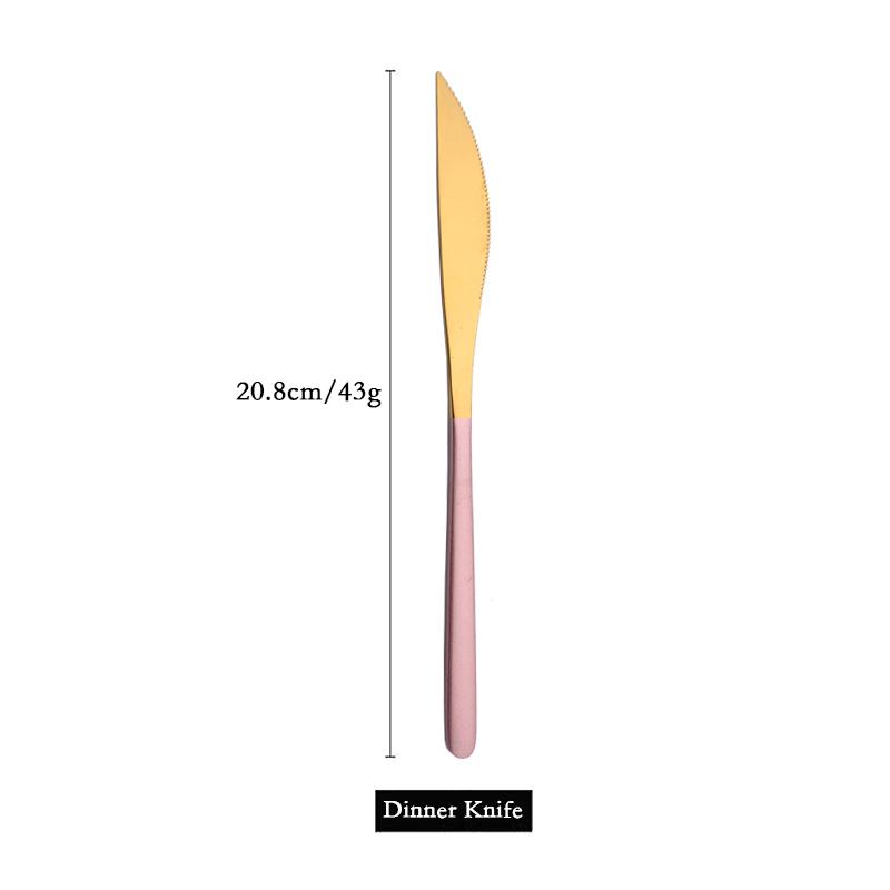 304 Stainless Steel Dinner Knife Cutlery Set 1Pcs Sharp Steak Knife Western Gold Knife Restaurant Table Knife Dinnerware Set