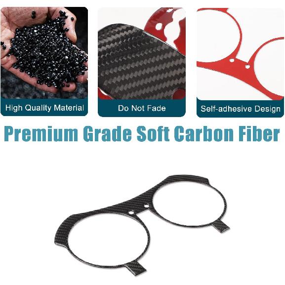 Car Dashboard Cover Trims for 2011-2019 Nissan Juke Infiniti ESQ Accessories Center Console Speedometer Cover Carbon Fiber Center Console Speedometer