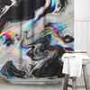 3D Grey Geometric Stone Shower Curtains Fabric Waterproof Bathroom Curtain Renew Home Hotel Decorative Curtains Blackout Screen