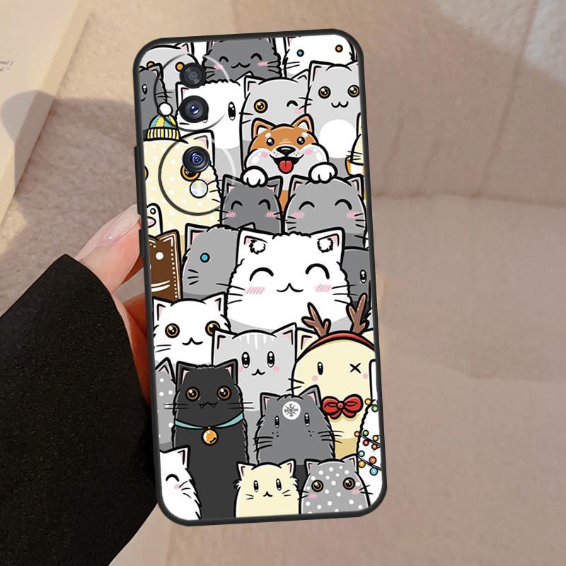 Funny Cute Cats For Honor Magic 8 7 6 5 Lite Case For Honor 400 Pro 200 50 70 90 X8c X8b X9d X9b X9c Win RT
