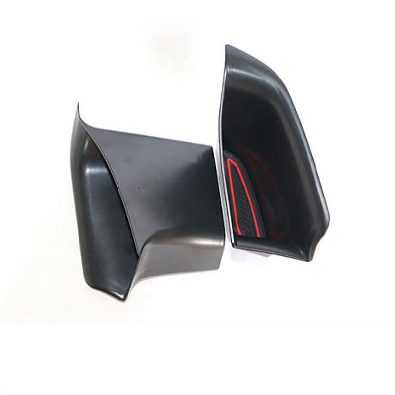 Models Black Plastic Car Door Storage Box Phone Tray Car Accessories with Mat  for BMW New 5 Series G30 2017