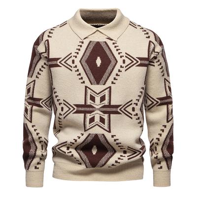 Men'S Autumn And Winter Men'S Trend Lapel Sweater Men'S Casual Bottom Men'S Casual Knitted Sweater Sweater
