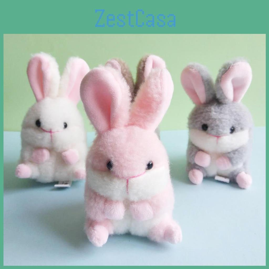 Soft And Cuddly Rabbit Plush Toy Keychain Ideal For Bags And Car Hangings