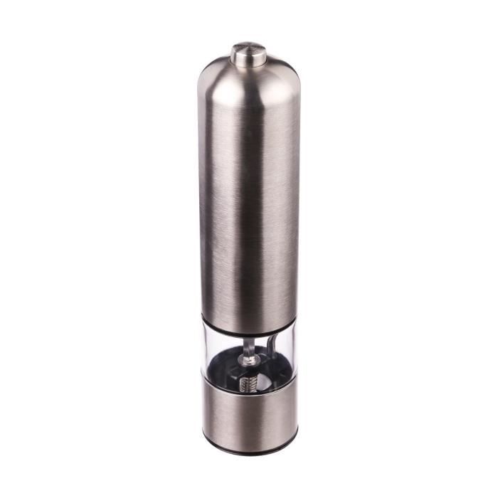 Pepperkvern - RUSTFRITT STÅL - Elektrisk - D. 5 cm - H. 23 cm - Samtidig