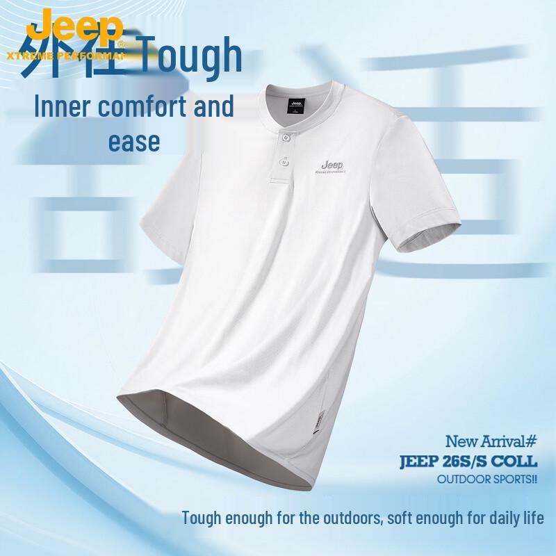 JEEP Men s Ice Silk Quick-Dry Short Sleeve T-Shirt 3XL