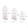Degree Rotation Round Pads Organizer Container for Puff