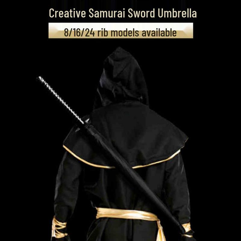 Custom Logo Katana Umbrella: Sun Protection, Semi-Automatic, Straight Handle for Sun and Rain