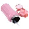 1100ML Vacuum Cup Stainless Steel Insulated Water Bottle Sports Water Bottle with Straw Light Pink