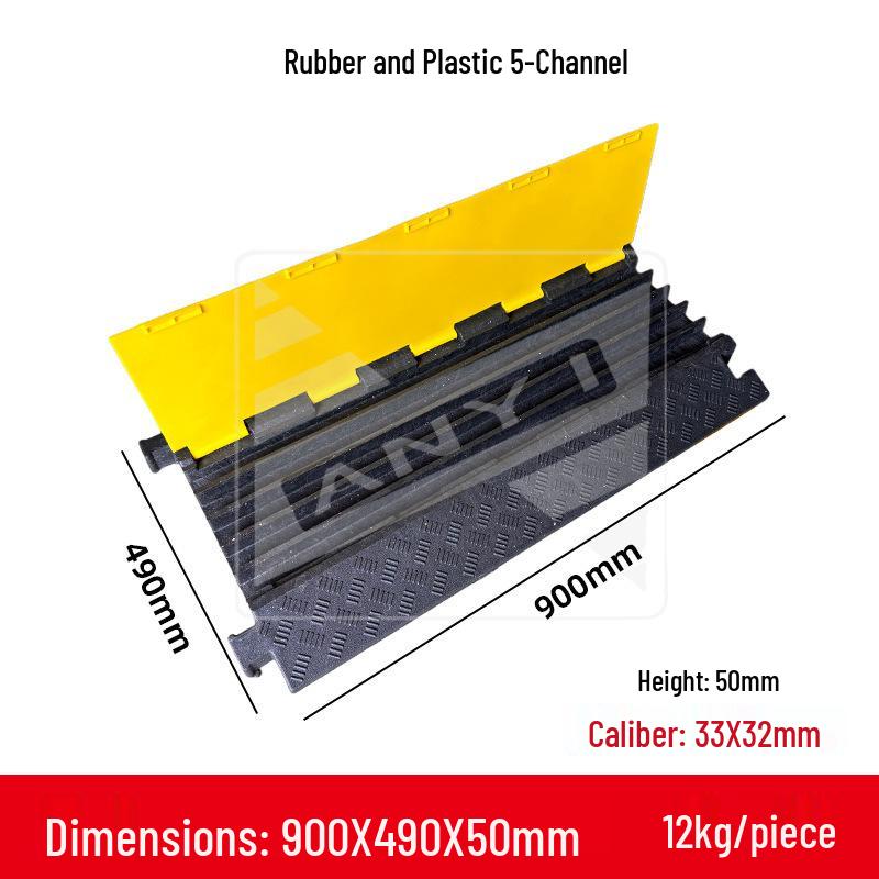 Cable Protection Raceway: Rubber & Plastic Speed Bump for Roads, Construction, and Indoor/Outdoor Use