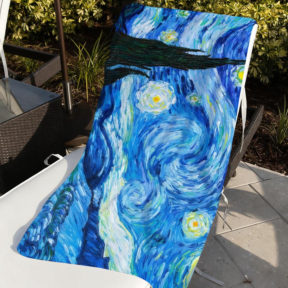 Van Gogh Towel Quick Drying Beach Towels Are Suitable For Swimming Pools Camping Yoga And The Gym