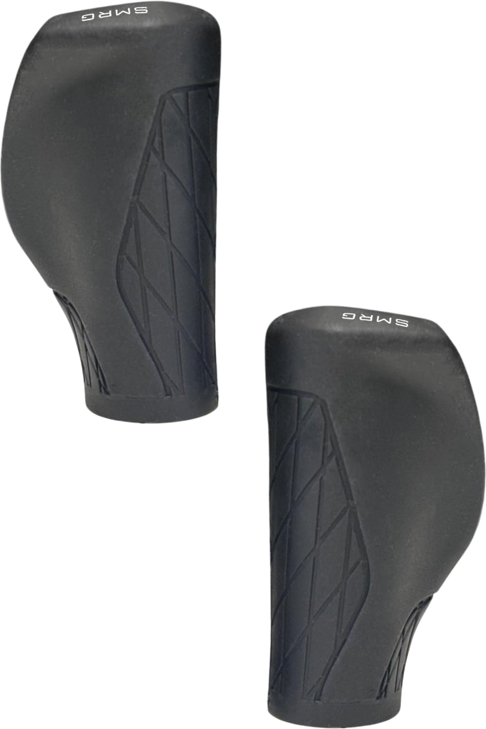 

[Made in Taiwan] SMRG Bicycle Grips, Ergo Grips for Cross Bikes and MTB, with Stainless Steel Bolts SR-GP (Black, Short x Short (95 x 95mm))