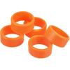 MECCANIXITY Silicone Rubber Bands Rings Non-slip 1" Orange for Wrapping Paper, Cord Wraps, Bundle 5pcs
