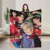 Korean P1Harmony Live Tour Flannel Blanket Winter Soft Throw Blanket for Kids Living Room Funny Bedspread Sofa Bed Cover