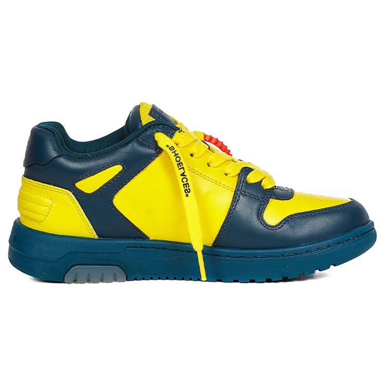 Off-White Out Of Office Trendy Versatile Low-Top Sneakers Women sneakers Blue Yellow OWIA259R21LEA0014518