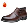 Classic Brand Men's Leather Casual Shoes Pointed High-end Office Business Shoes Fashionable Winter High Top Men's Ankle Boots