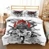 Japanese Samurai Bedding Set Soft Duvet Cover Set Men Teen Bedroom Single Double King Size Duvet Cover Pillowcase Boy Gift