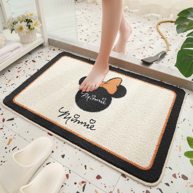 Fußmatte Badezimmer wasserabsorbierend Imitat Kaschmir verdickter Teppich Badezimmer Schlafzimmer Tür Tür Tür rutschfeste Flausch-Teppichmatte 40X60cm 15.7X23.6in