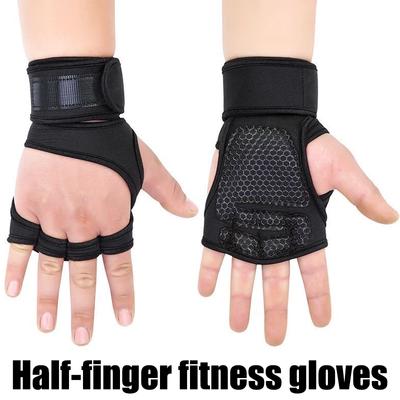 Rutschfeste Halbfinger-Trainingshandschuhe für Damen und Herren, Fitness, Sport, Bodybuilding, Gymnastik, Griffe, Handflächenschutz, Handschuhe