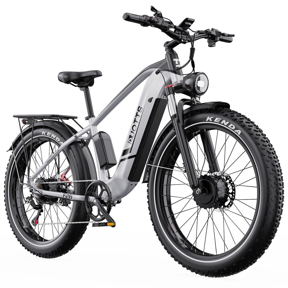 Elektrische Fiets DUOTTS F26 20" Dikke Banden 750Wx2 Dubbele Motor Elektrische Fiets Voor Volwassenen 48V 20AH LED Display Maximaal Bereik 100Km Maximale Belasting 150Kg