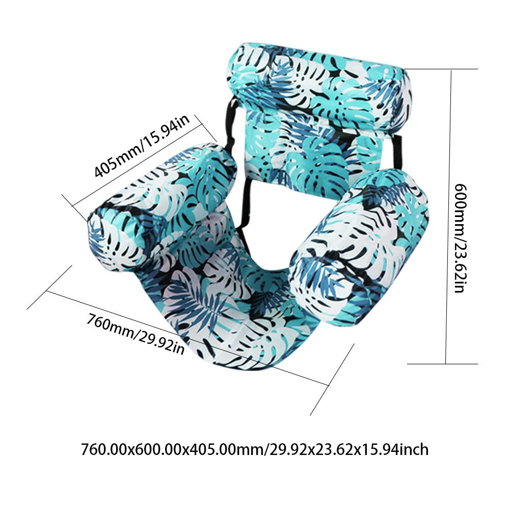 Inflatable Pool Float Floating Lounger Chair with Arm & Backrest Water Floating Recliner Water Hammock for Pool Lake Beach