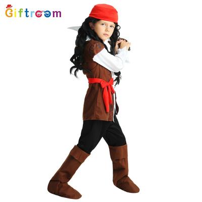 Fiesta de Halloween para Niños Piratas del Caribe Espectáculo de Escenario Cosplay Disfraz de Pirata