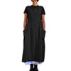 Women's Cotton Linen High Waist Long Apron Dress (2023)