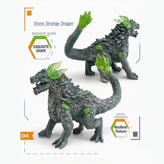 Simulation Mythical Creature Model PVC Chinese Dragon Griffins Collectible Figurine Miniature Mythical Animal Toy Home Office Desktop Decoration