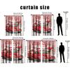 Set Of 2 Happy Valentine Day Gnome Red Truck Curtains Perfect Festive Window Decor Curtain Made Polyester With Rod Pocket