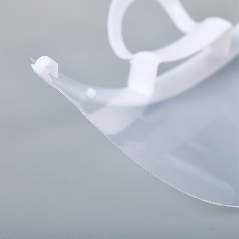 10Pcs Clear Plastic Catering Mask Hotel Beauty Chef Waiter Protective Mask Reusable Visible Splash Proof Mask Mouth Cover