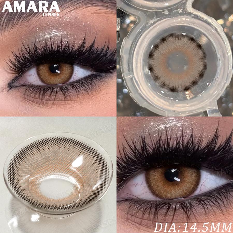Eyeshare 1 Pair Big Black Color Contact Lenses Natural Gray Lenses Blue Eye Makeup Contacts Yearly Brown Beauty Pupils Eye Cosmetic