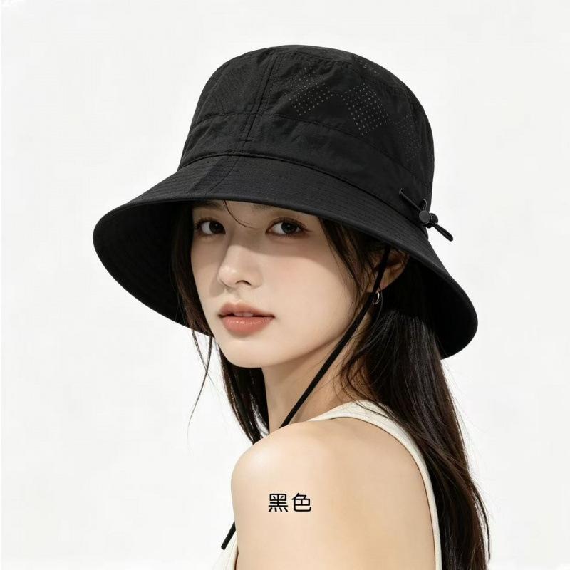 Summer mesh breathable sunscreen hat men and women outdoor hiking fishing mountaineering hat big brim quick drying waterproof bucket hat