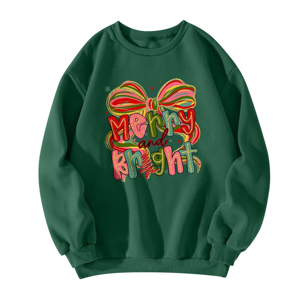 Women  Tops Women's Long Sleeve Sweatshirt Casual Crewneck Loose Fit Pollover Fleece Tops