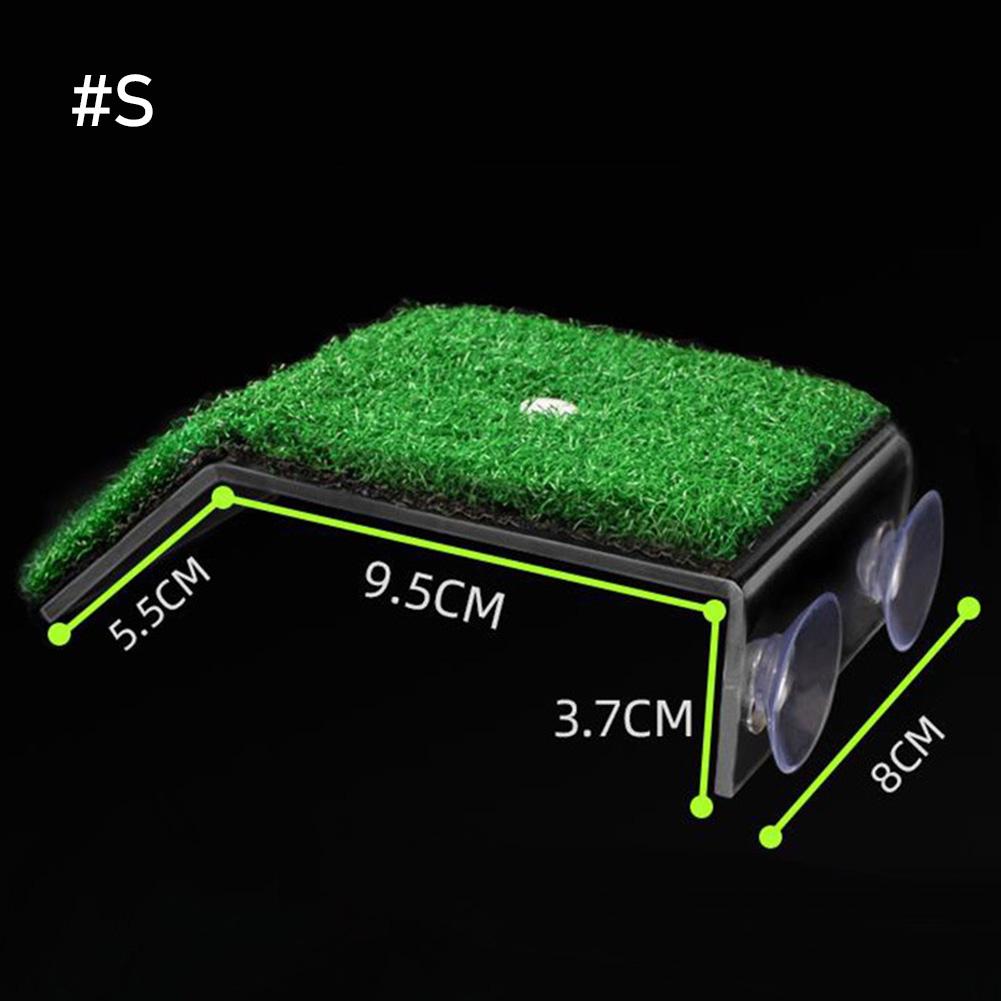 

Платформа черепахи Поплавковий декор Акваріум для маленьких рептилій Присоска Сушіння Легке встановлення Імітація схилу газону S