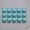 Silicone Chocolate Mold 15 Cavity Round Shape Baking Mold Non-Stick Freezer Mold Oven