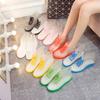 Fashion Candy Color Ankle Boots Fashion Rain Boots Women's Flat Rain Shoes Clear Rainboots Waterproof Shoes Rubber Zapatos De Mujer
