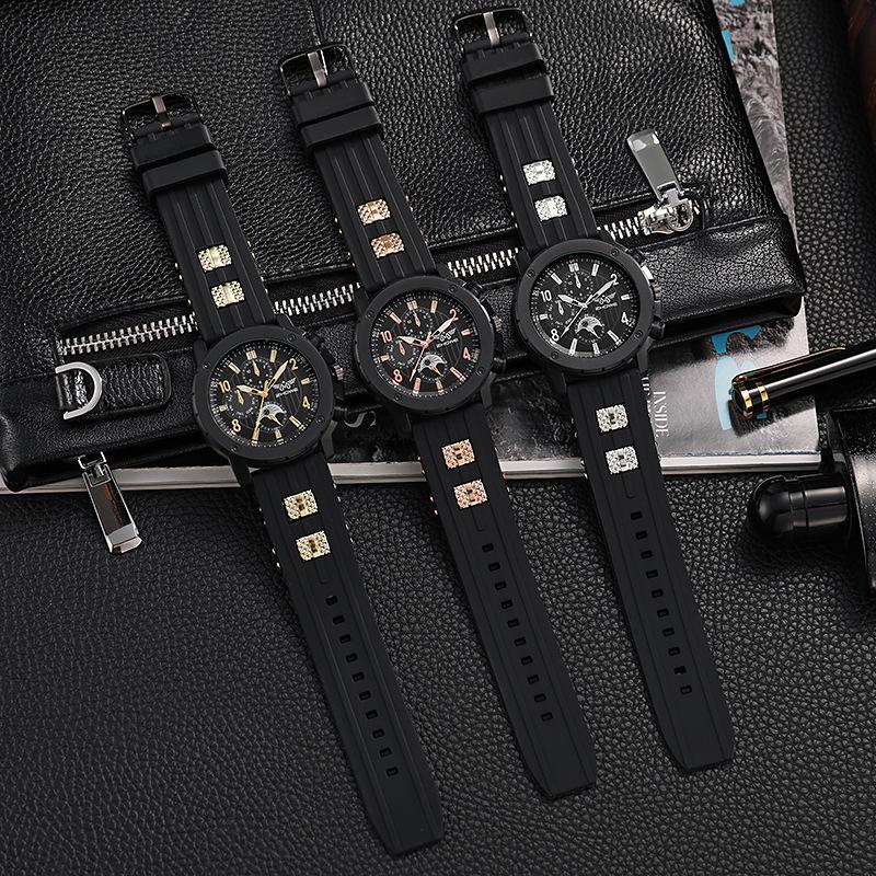 Men's Sporty Silicone Quartz Wristwatch – Versatile Cool Design for Students