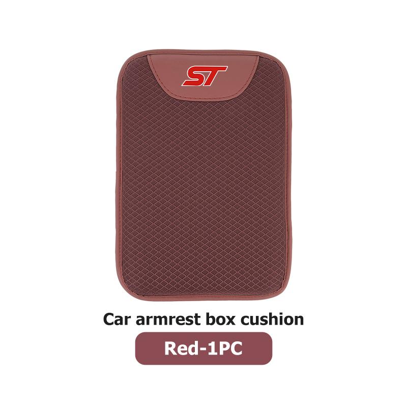 YYQO6 For Ford Universal Ice Silk Car Mounted Armrest Pad Central Armrest Box Height Increasing Pad ST Racing Performance Focus Mk2