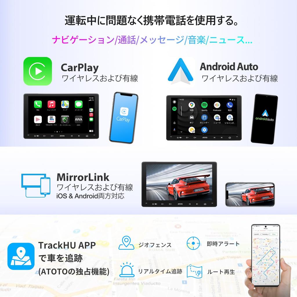 ATOTO A6 PF Android Car Stereo with Wireless Android Integrated Navigation IPS GPS 2G Dual HD A6G209PF 9-inch Double-DIN CarPlay, Auto, System,