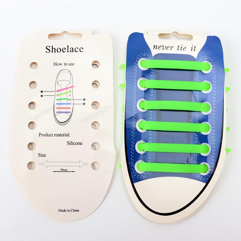 Lacets en Silicone Lumineux Nuit Brillant Sans Lacer Lacets Élastiques Baskets Enfants Adulte Lacets en Caoutchouc pour Chaussures 12 Pièces