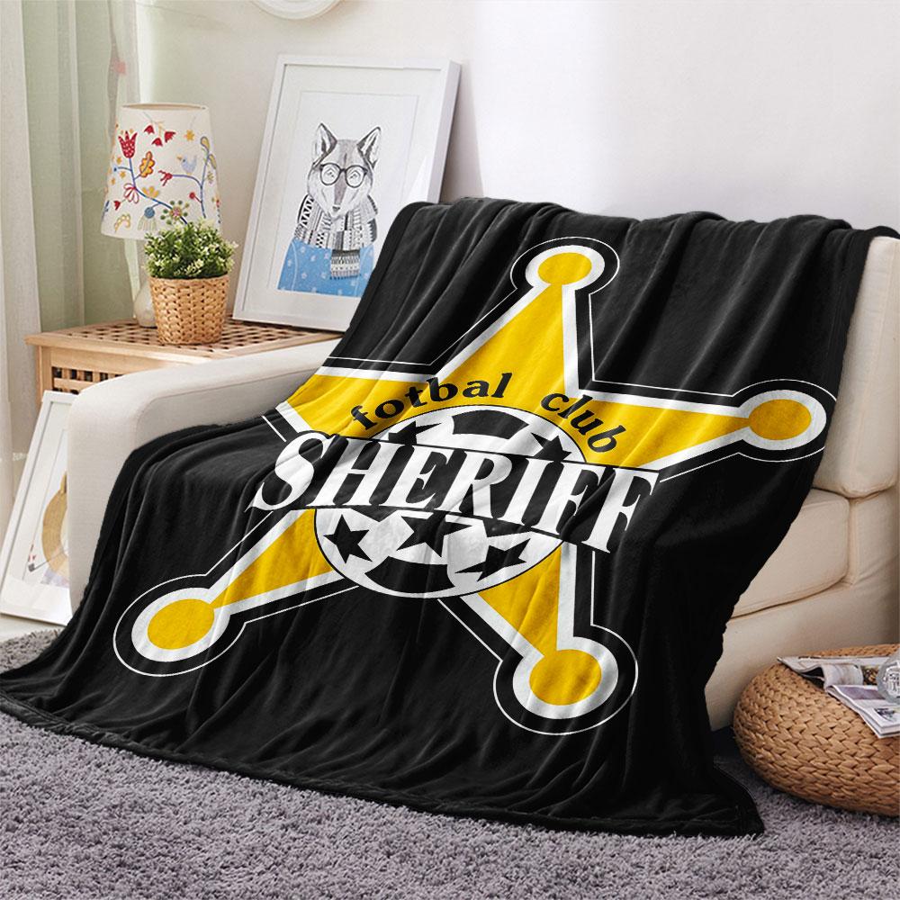 FC Sheriff logo FlAannel Blanket, High quality Comfortable for All Seasons, Home Decor, Warmth and Comfort