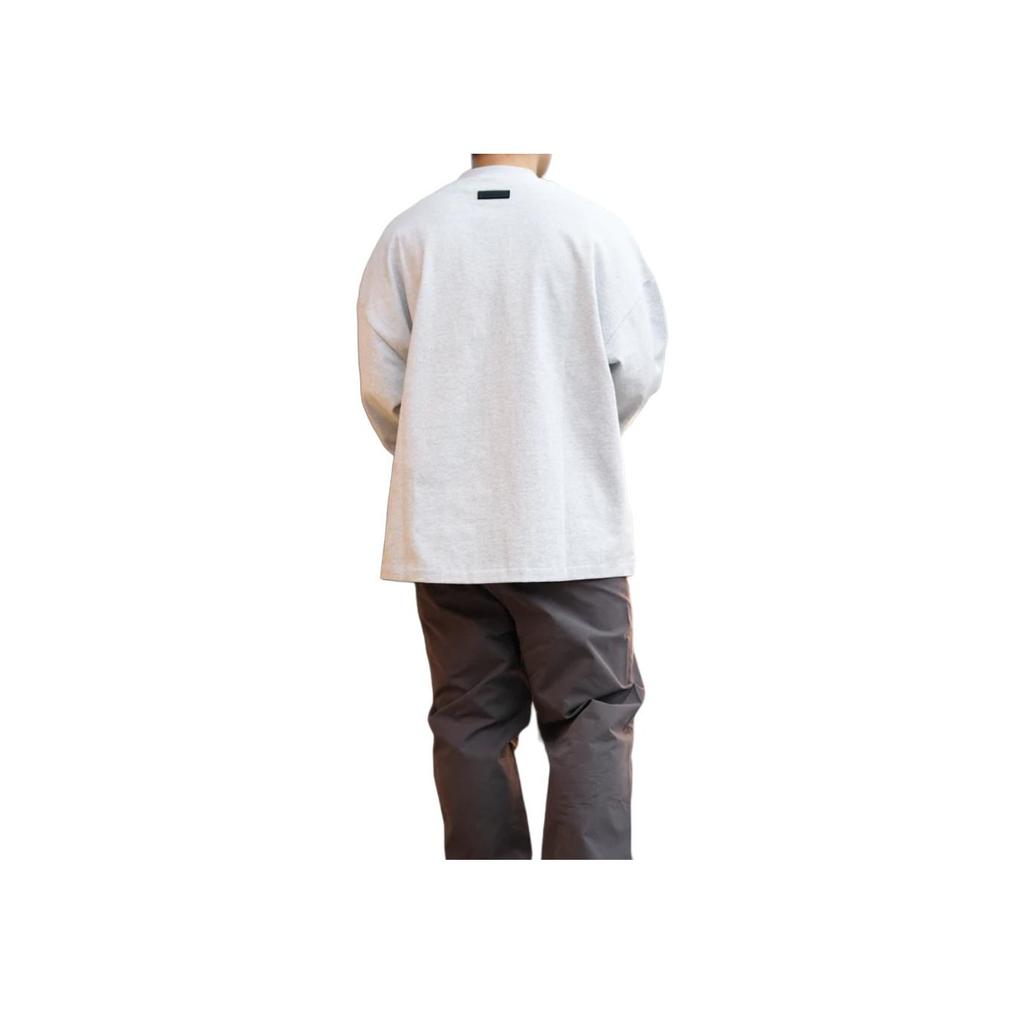 Fear of God Essentials Heavy Jersey Long-Sleeve T-Shirt Light Heather Grey Men Tops 125SP242016F