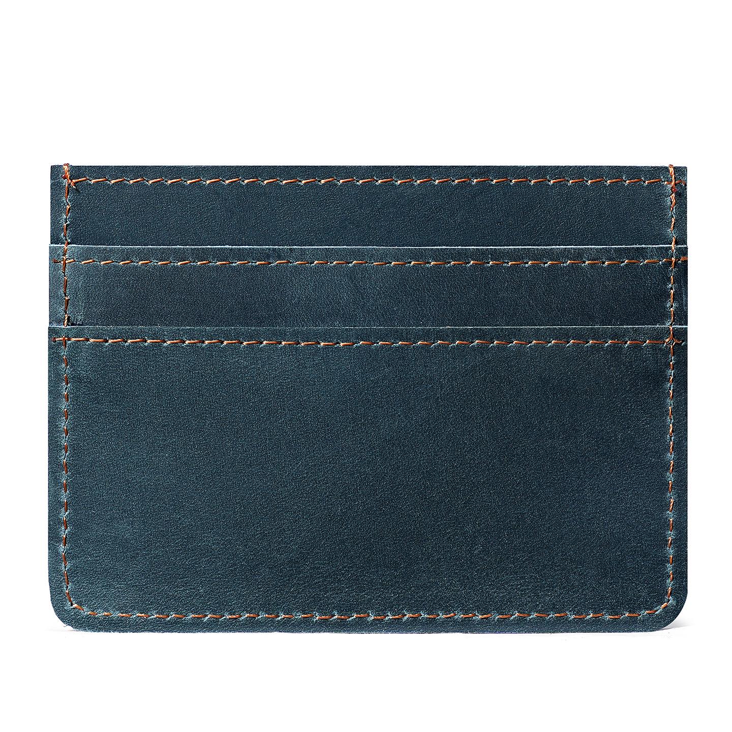 Crazy Horse Leather Ultra-Thin Card Holder: European & American Retro Genuine Leather for Men