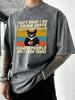 Cat Drink Coffee But Hate People Print Washed TShirts Men Breathable ONeck Tee Shirt Cotton Vacation Top Casual Sportswear