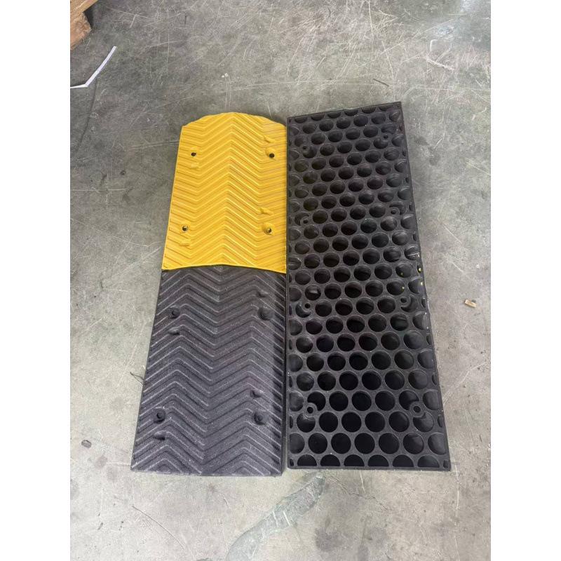 Rubber Speed Bump: Door, Road, Groove, Ramp Mat - Parking Wheel Stopper with Shock Absorption.