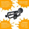 pInstruments pTrumpet Bb Plastic Wind Made of Lightweight and Durable ABS with Antibacterial Black and Carrying Bag Instrument, Bio-Coated Coating,