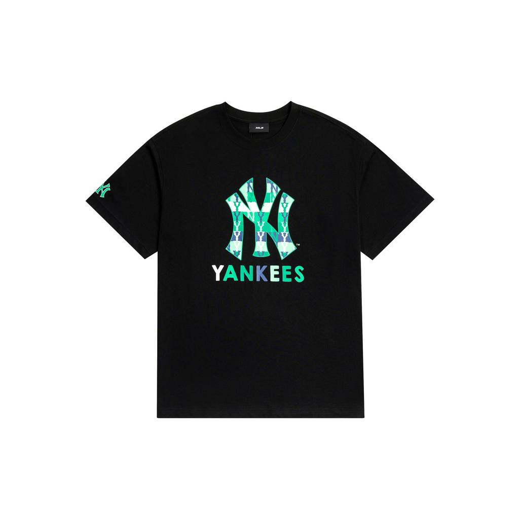 MLB New York Yankees T Shirts Unisex Black Crew Neck Moderate Straight Fit 3ATSM0933-50BKS