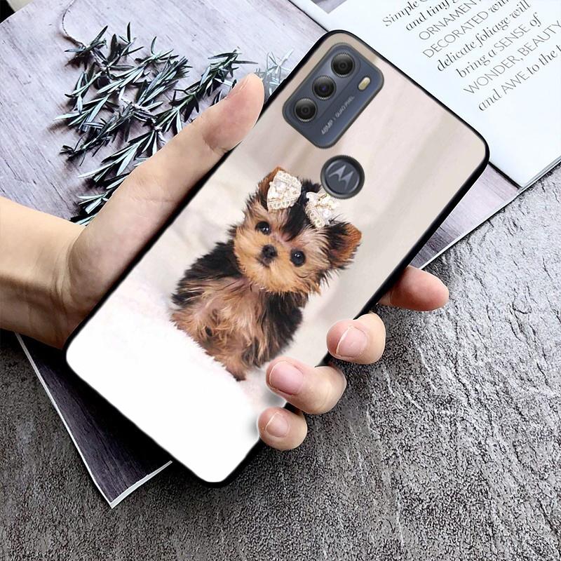 Custodia Carina per Telefono con Cuccioli di Cane per Motorola Moto G 5G G50 G60S G100 G Stylus G9 G8 G7 Power G Pure G8 Play G7 Plus G60