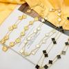 New Arrival Four-leaf Clover 20 Flower Necklace Women's Sweater Chain Fashionelegantcasual Necklace
